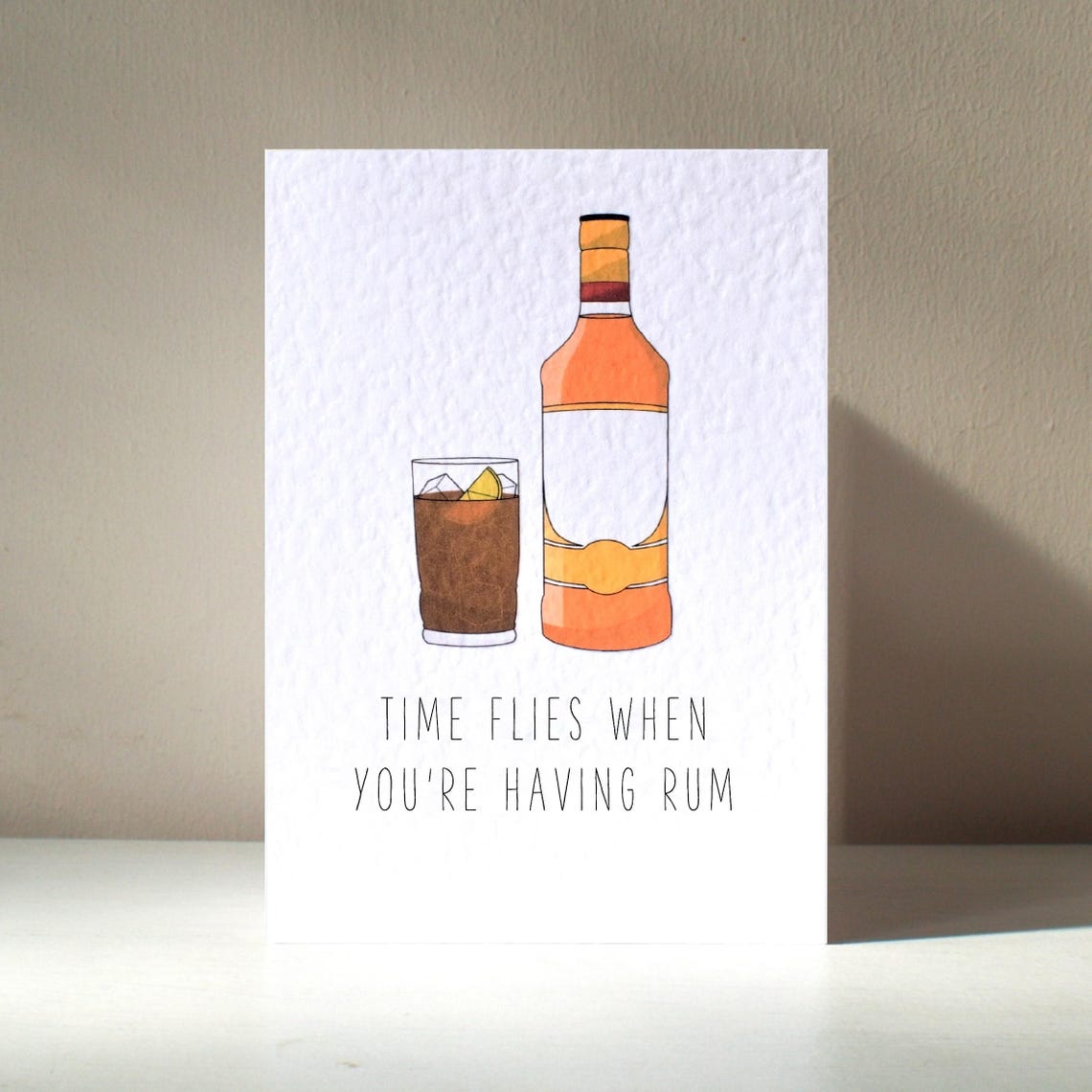 Funny Spirit Time Flies When You're Having Rum Bottle Poster