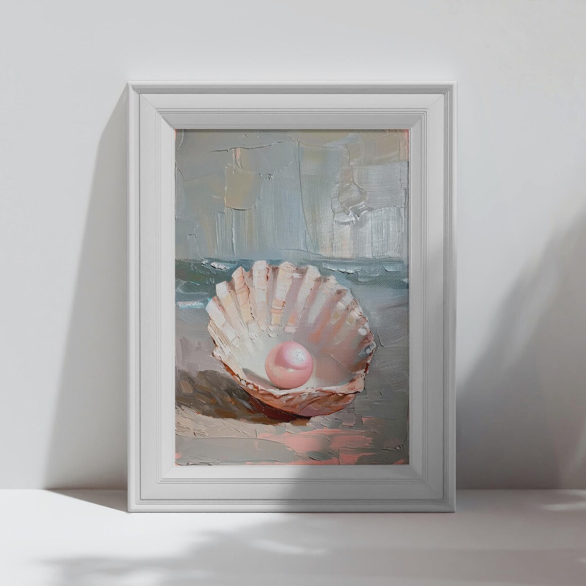 Pink Pearl in Oyster Poster, Coastal Summer Decor - Image 4