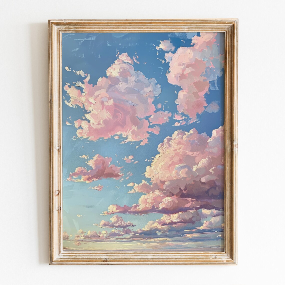 Pink Clouds Poster, Trendy Spring Sky Prints