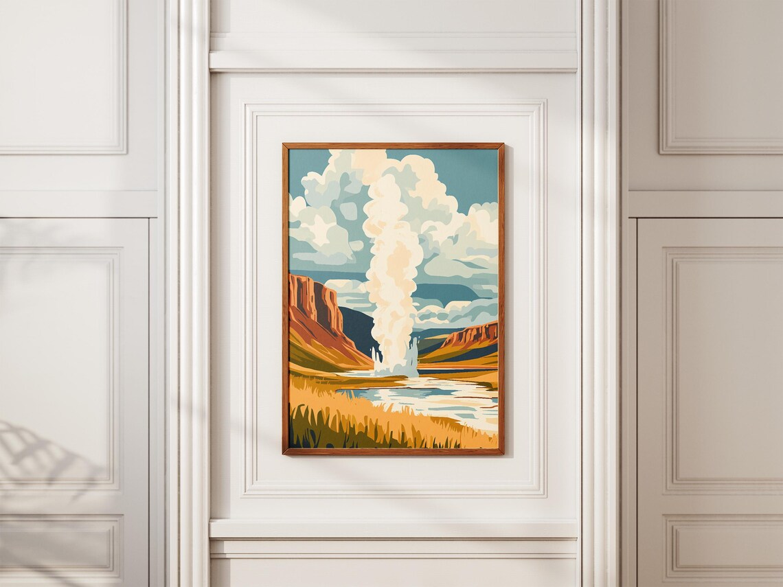 Valley of Geysers Kamchatka Erupting Geyser Landscape Poster - Image 2