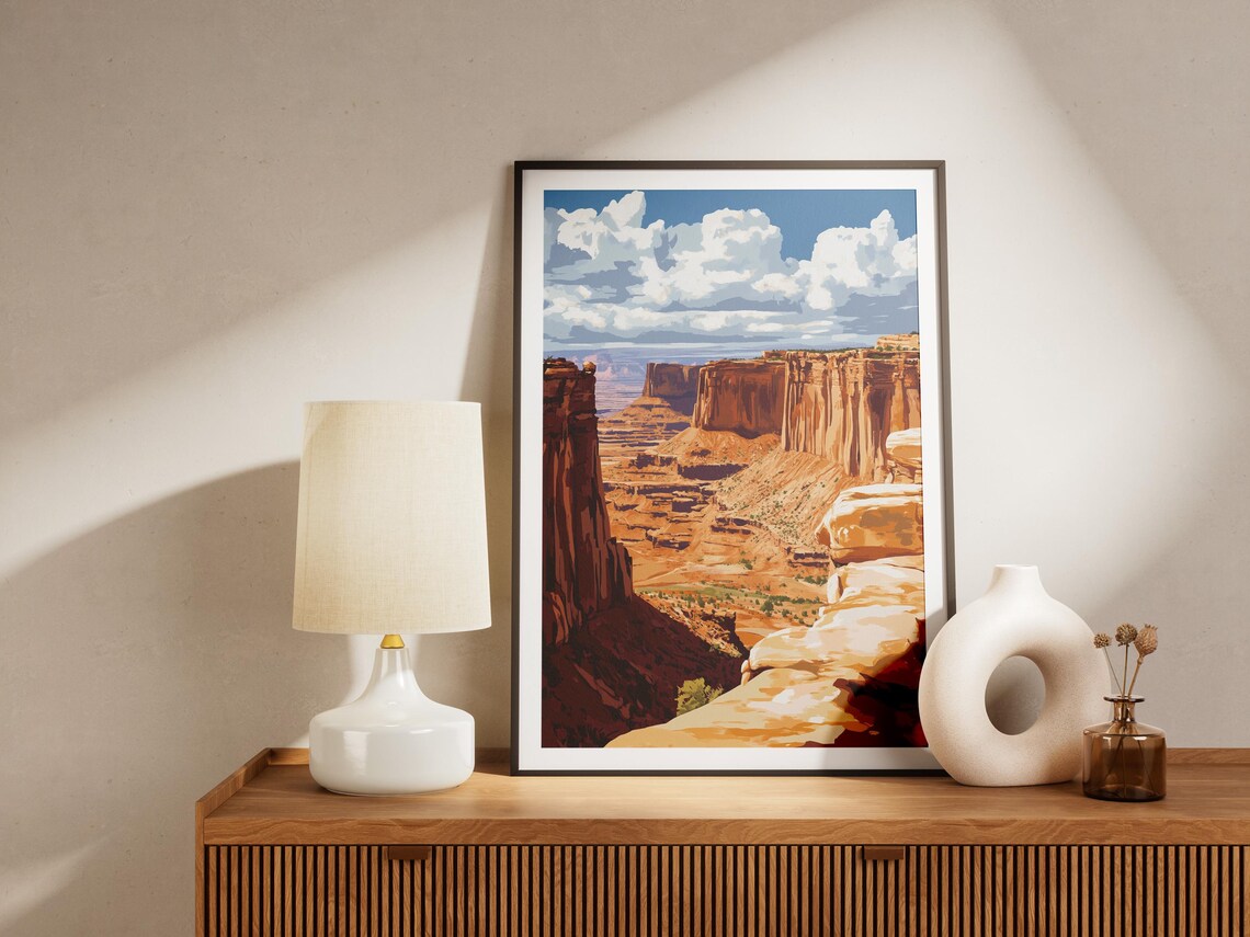 Canyonlands National Park Utah Towering Cliffs Desert Vista Travel Poster - Image 4