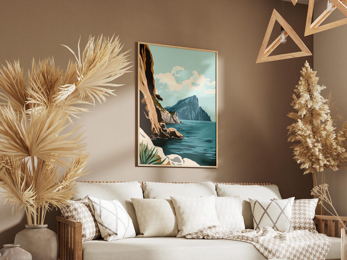 Aeolian Islands Italy Rocky Sea Cliffs Mediterranean View Poster - Image 3