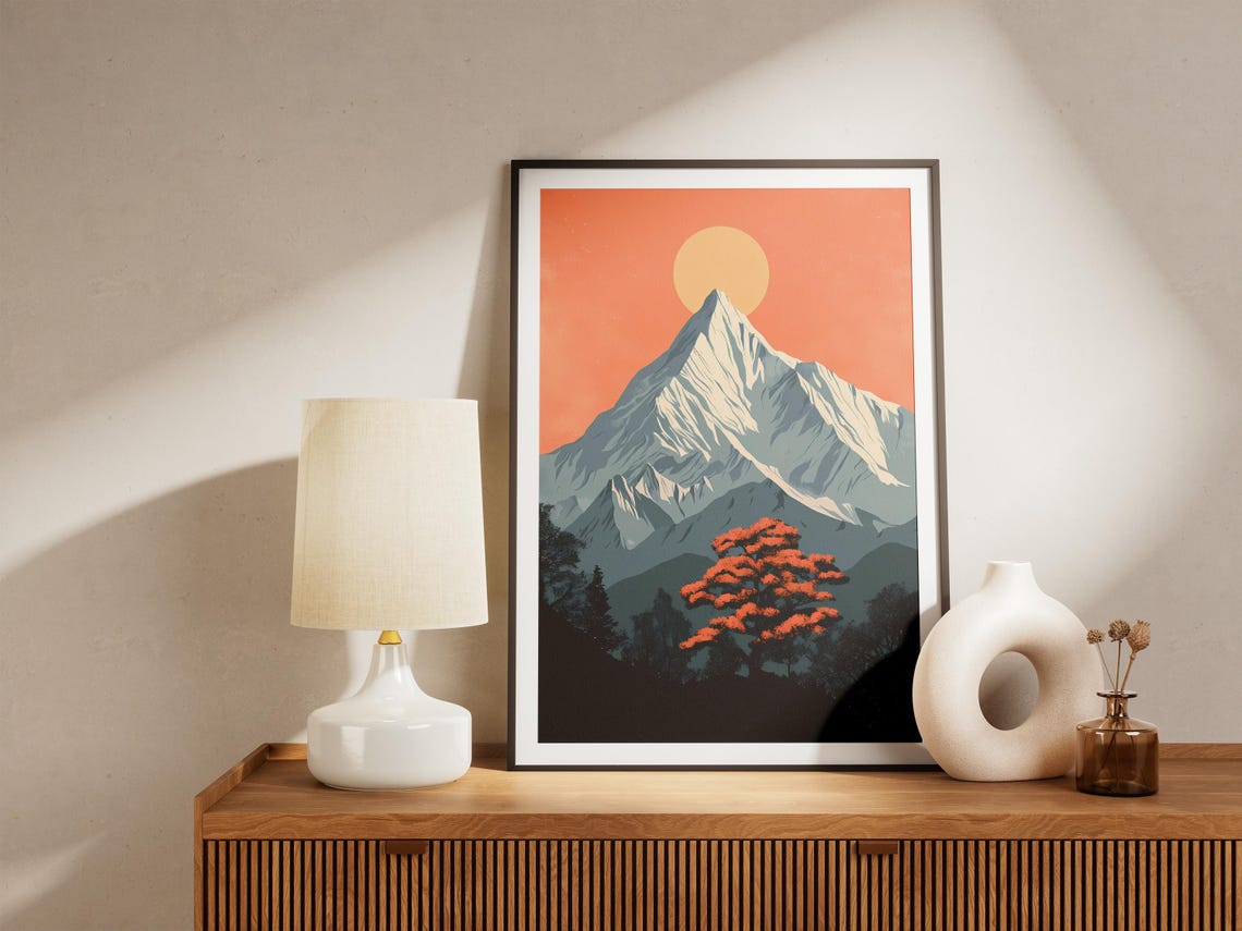 Sagarmatha National Park Nepal Himalaya Snow Peak Sunset Poster - Image 5