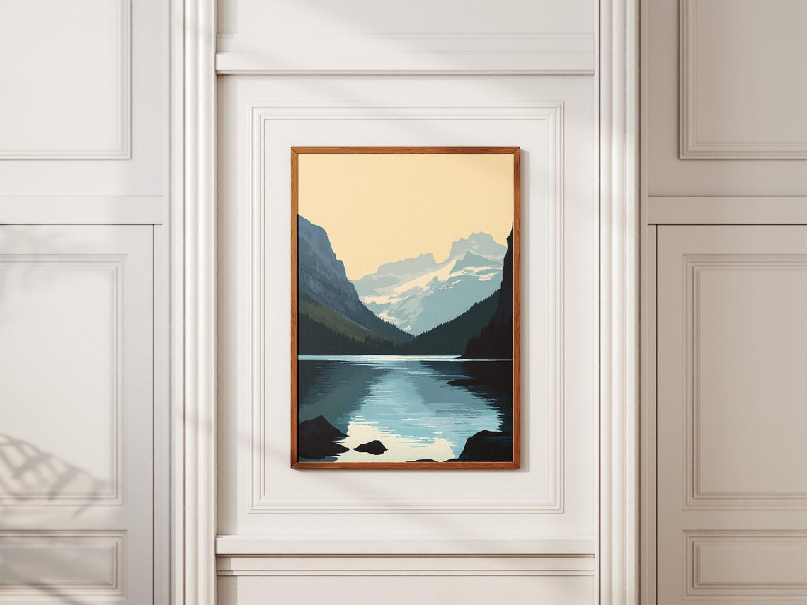 Glarus Thrust Serene Alpine Lake Glacier Peaks Switzerland Poster - Image 2