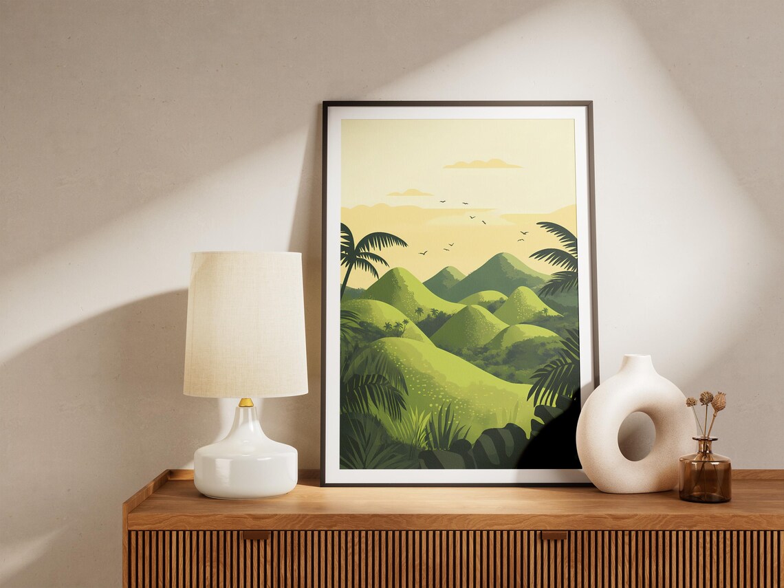 Chocolate Hills Bohol Green Mounds Tropical Landscape Poster - Image 5