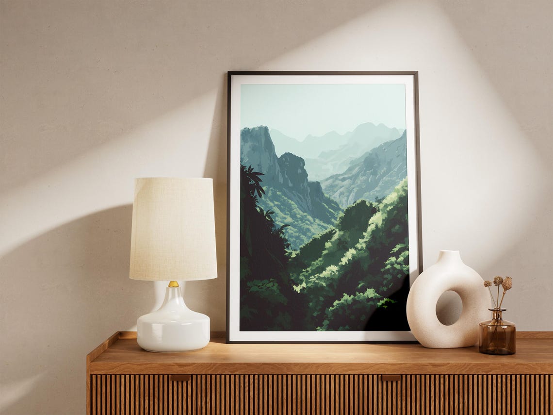 Shennongjia China Misty Forested Peaks Green Landscape Poster - Image 5