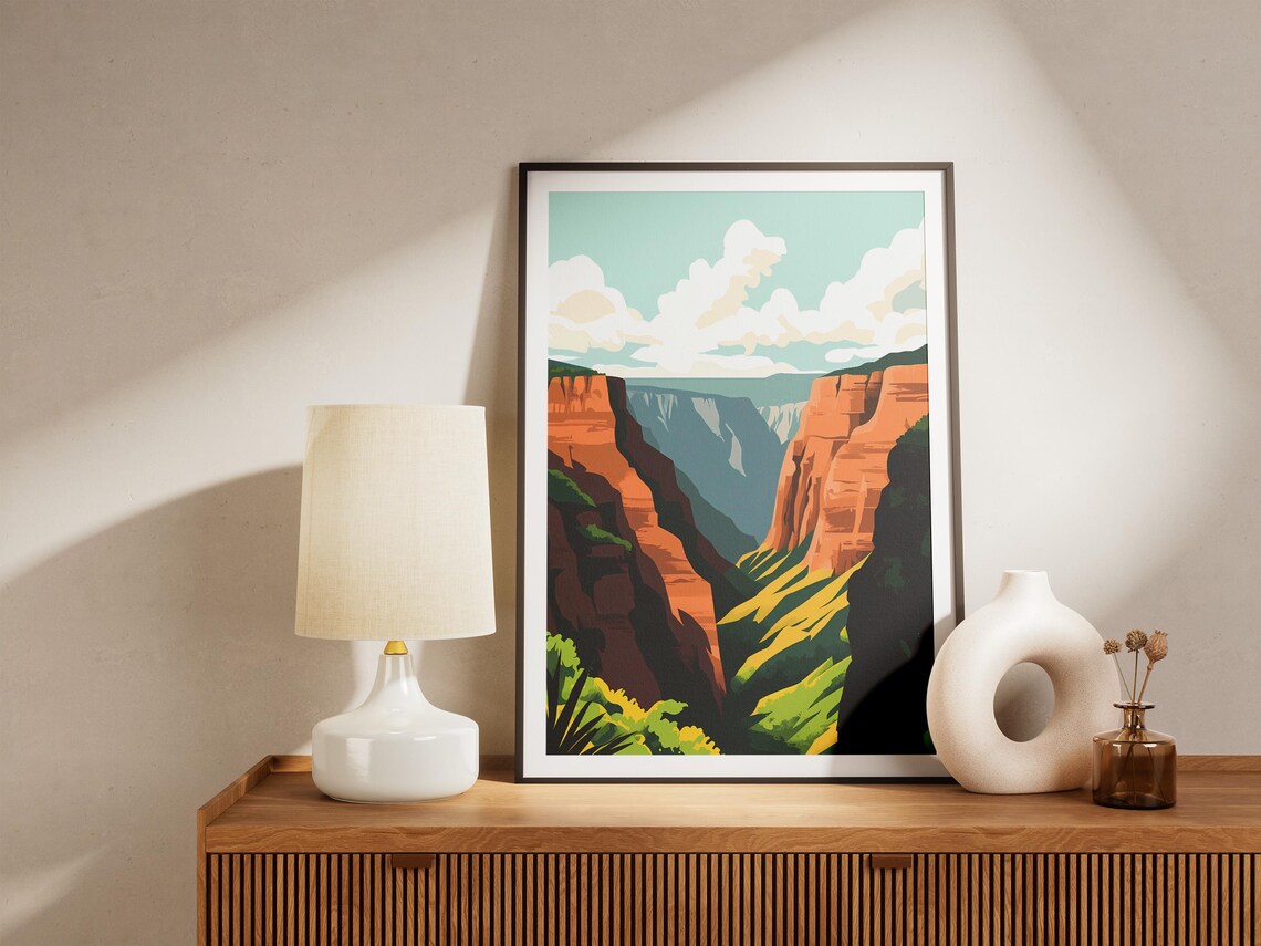 Waimea Canyon Kauai Hawaii Dramatic Red Gorge Vista Travel Poster - Image 5