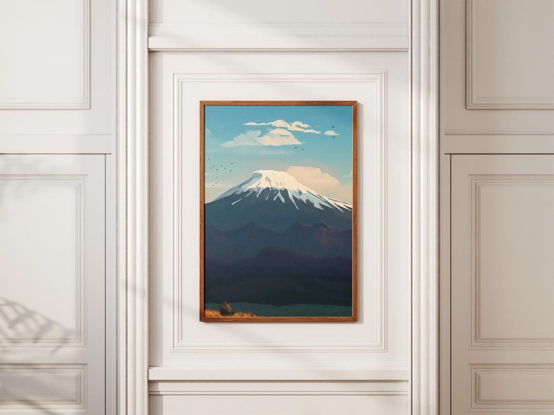 Cayambe Volcano Ecuador Snowcapped Summit Morning Light Poster - Image 2