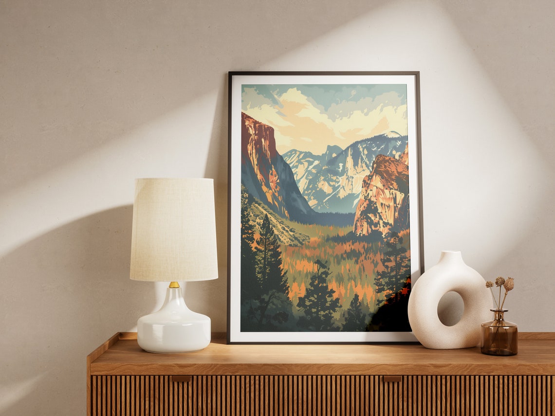Kings Canyon National Park Vintage Travel Poster Granite Valley Forest - Image 2