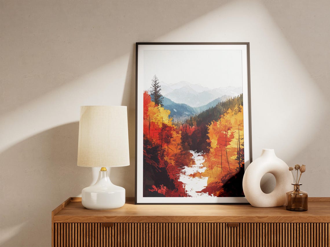 Red River Gorge Kentucky Autumn Colors Gorge Landscape Art Poster - Image 4