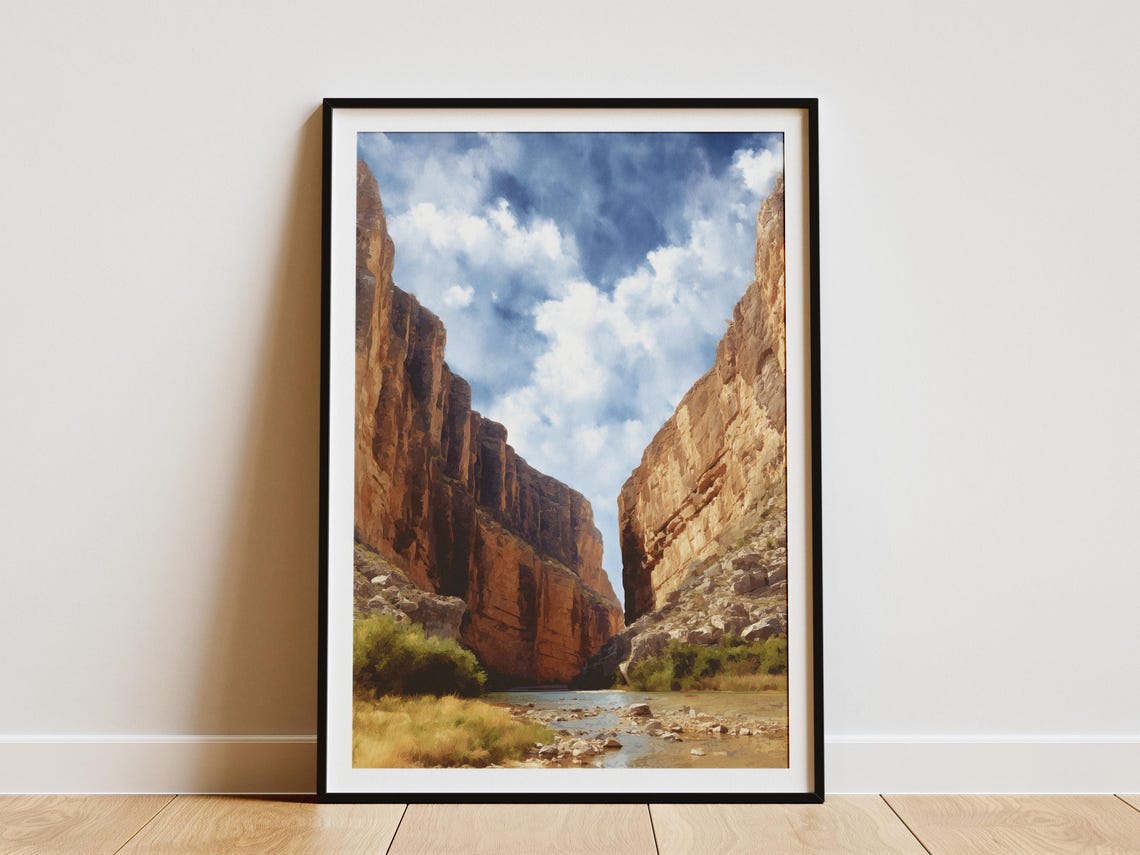 Big Bend Texas Desert Canyon River Scenic National Park Poster