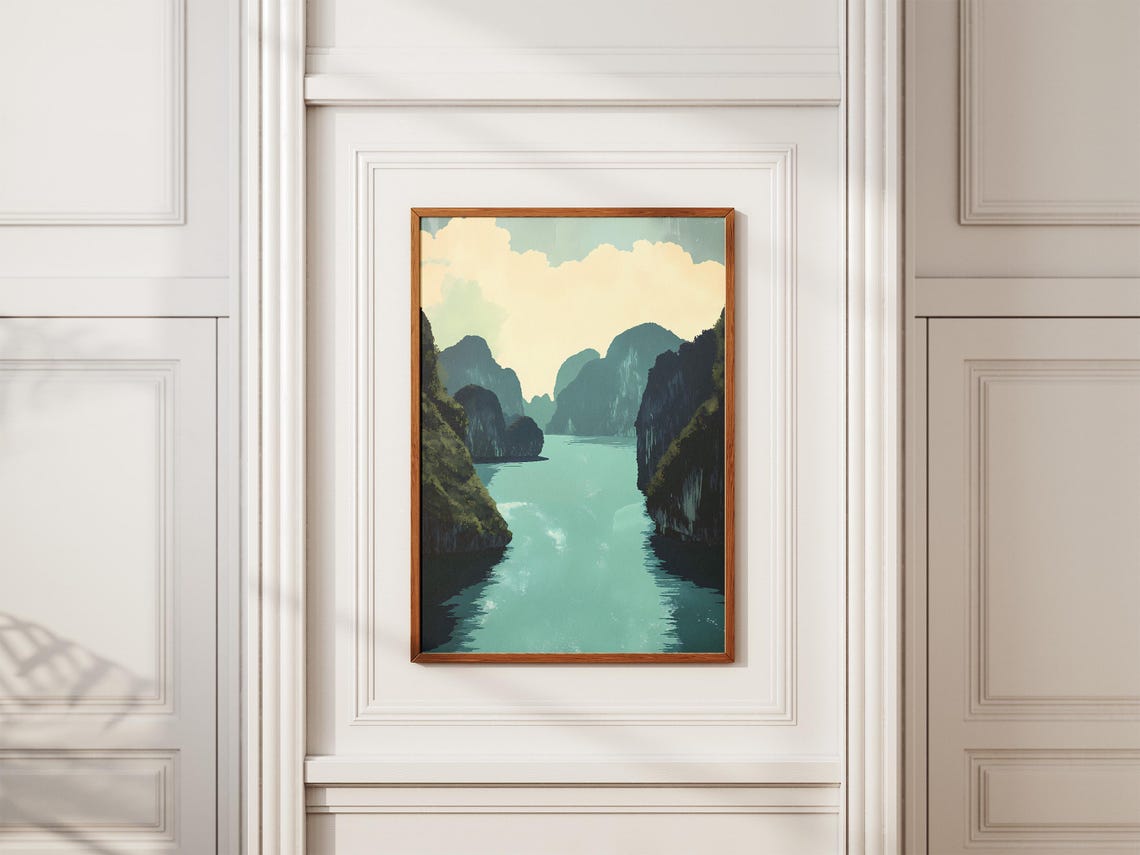 Thailand Phang Nga Bay Daytime Misty Karst Islands Calm Sea Poster - Image 2