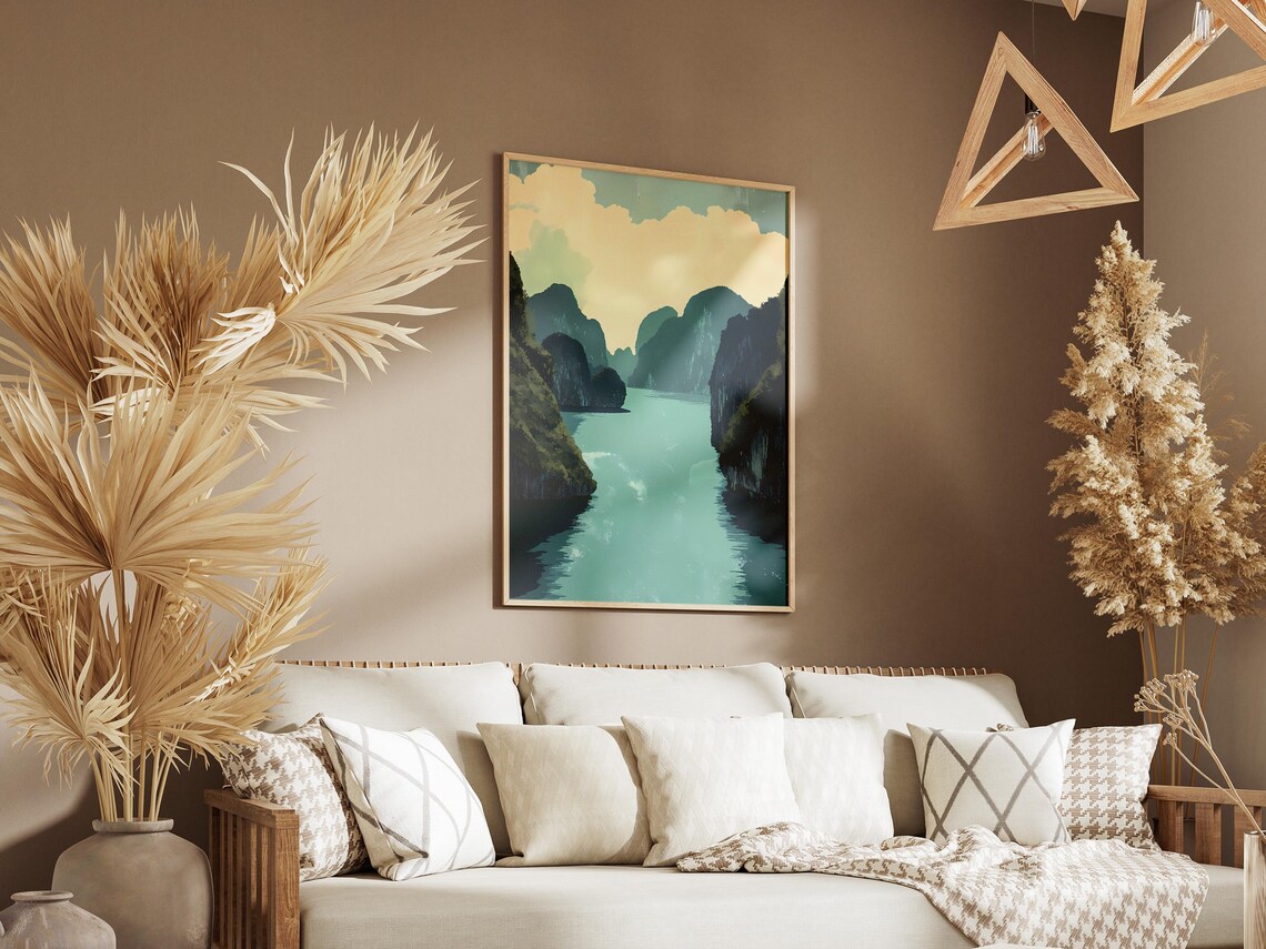 Thailand Phang Nga Bay Daytime Misty Karst Islands Calm Sea Poster - Image 3