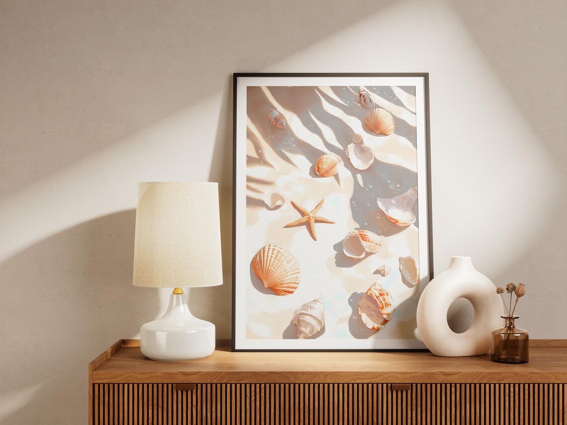 Beach Shells Starfish Summer Coastal Poster - Image 5