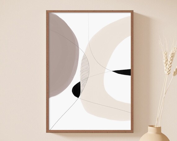 Neutral Print Abstract Painting Modern Art Contemporary Print Abstract Print Abstract Wall Art Beige Abstract Wall Art Scandinavian Print