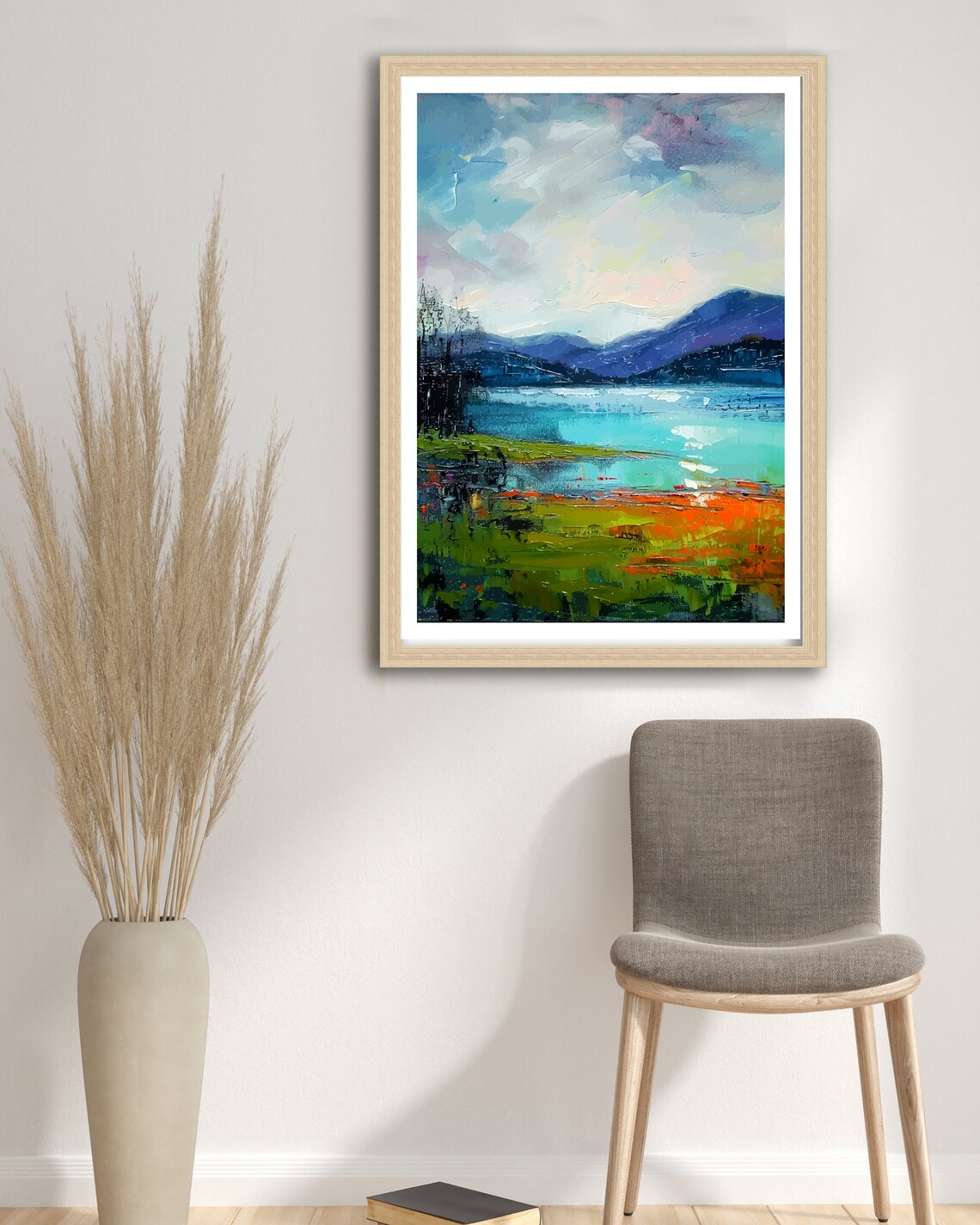 Derwentwater Lake District England Violet Fells Lake Abstract Poster - Image 2