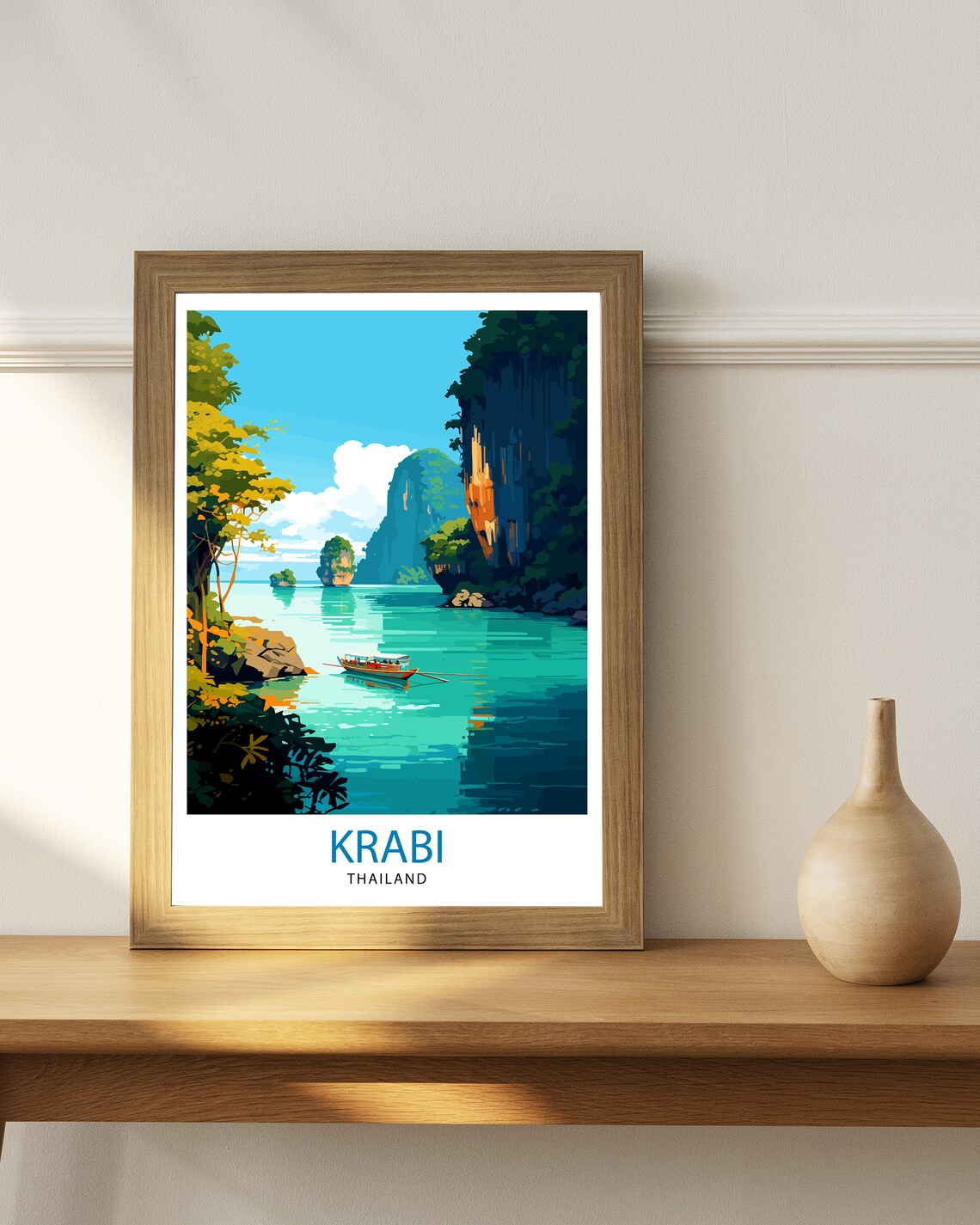 Krabi Thailand Travel Poster, Asia Wall Decor - Image 2