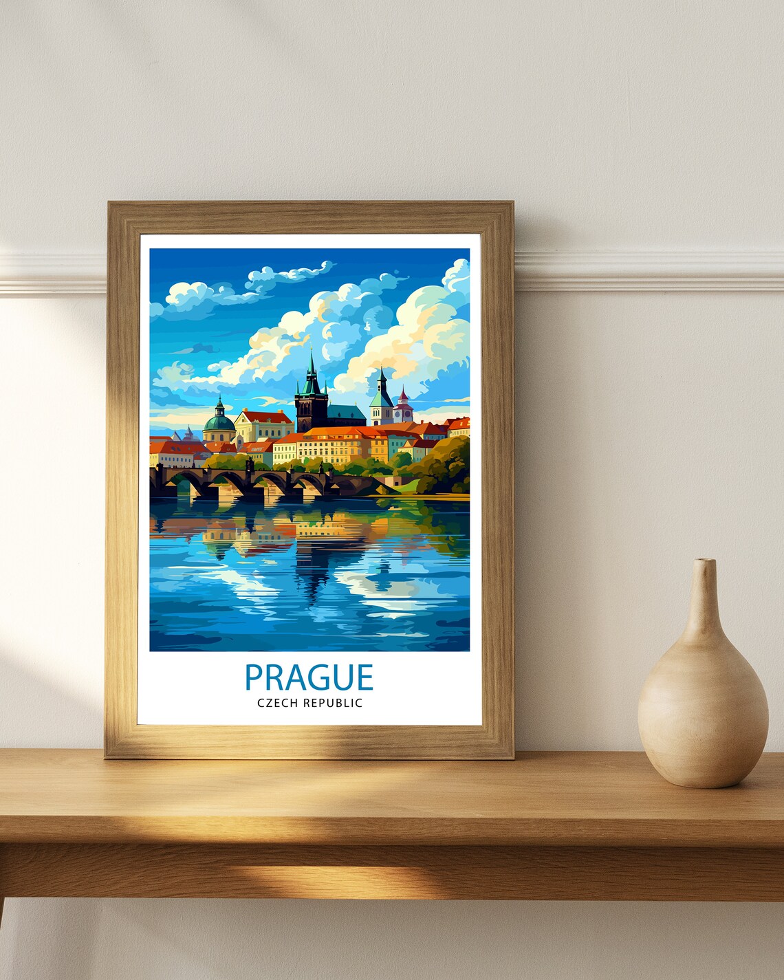 Prague Czech Republic Travel Poster, Europe Decor - Image 2