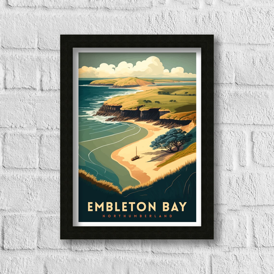 Embleton Bay Northumberland Travel Poster - Image 3