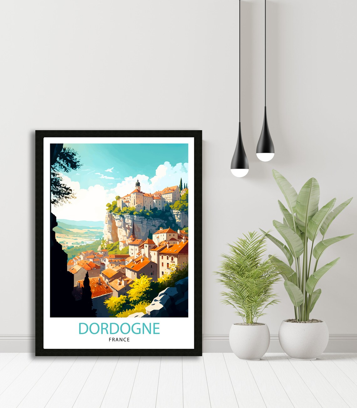 Dordogne France Travel Poster, Europe Wall Decor - Image 3
