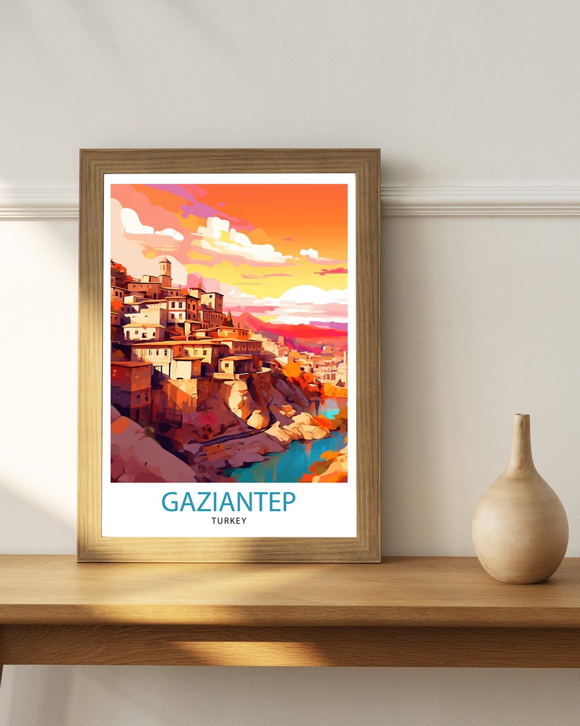 Gaziantep Turkey Travel Print Gaziantep Wall Decor Gaziantep Poster Turkey Travel Prints Gaziantep Art Print Gaziantep Illustrationgaziantep - Image 3