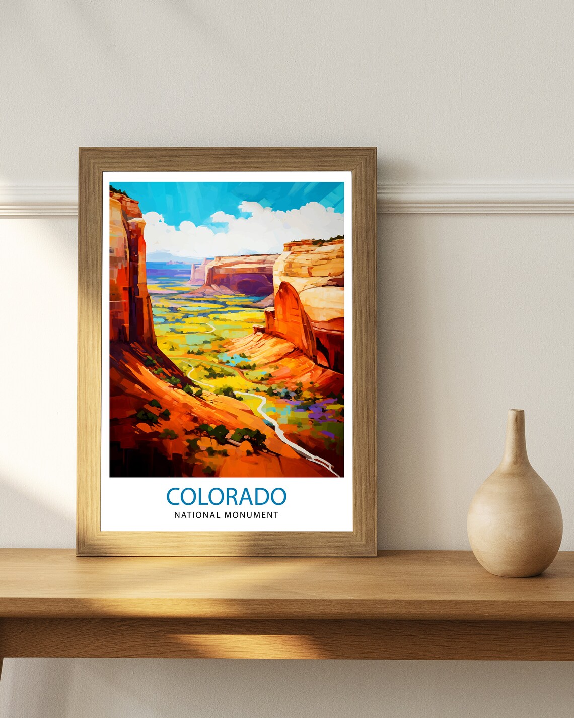 Colorado National Monument Travel Poster, Rocky Mountain View - Image 2