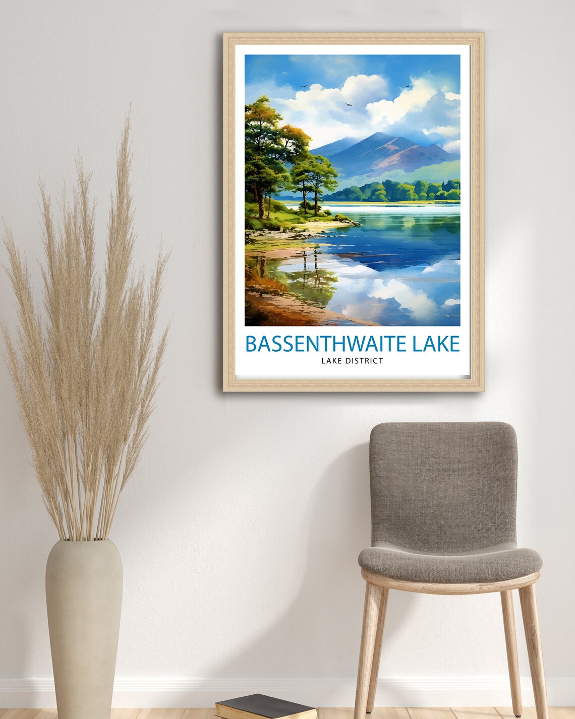 Bassenthwaite Lake Travel Print, Lake District Decor - Image 3