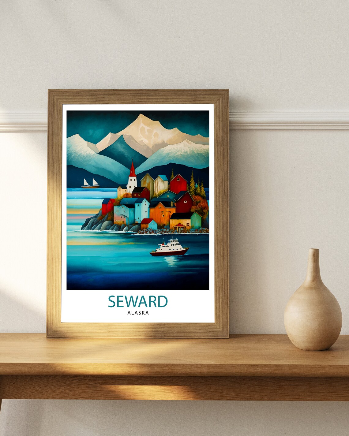 Seward Alaska Travel Poster, Home Decor Print - Image 2