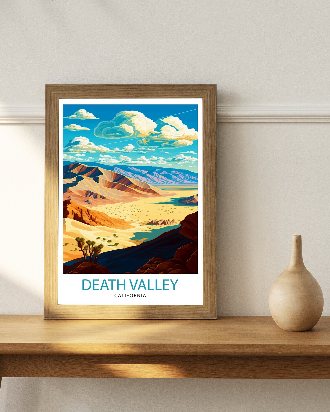Death Valley California Golden Desert Canyon Sunrise Travel Poster - Image 2