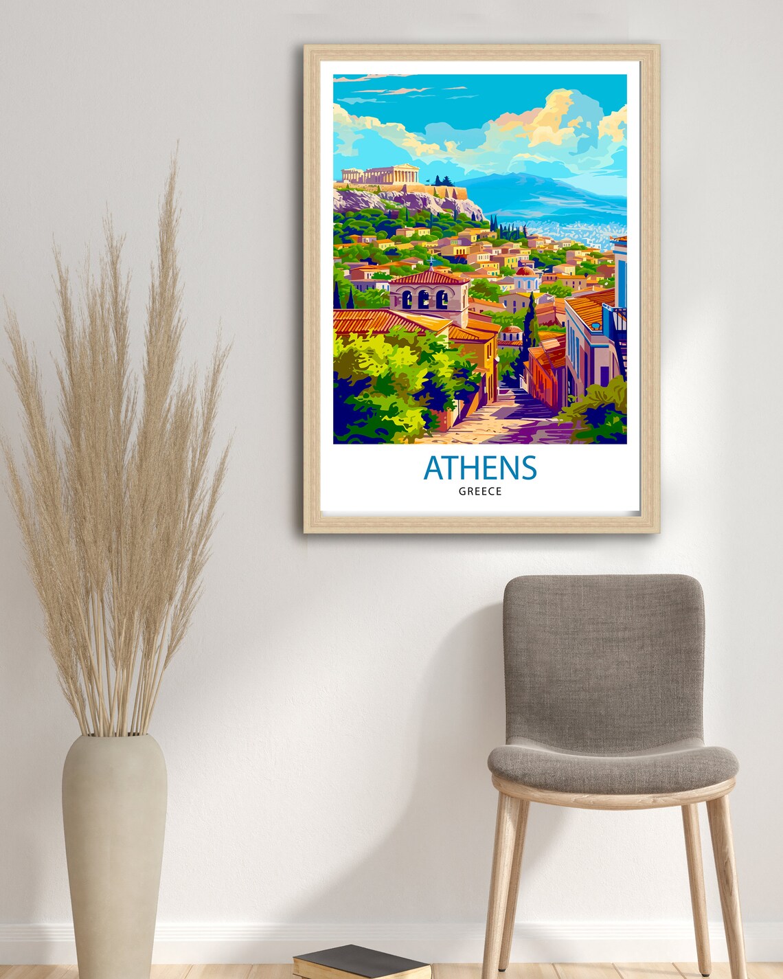 Athens Greece Travel Poster, Greece Wall Decor - Image 2