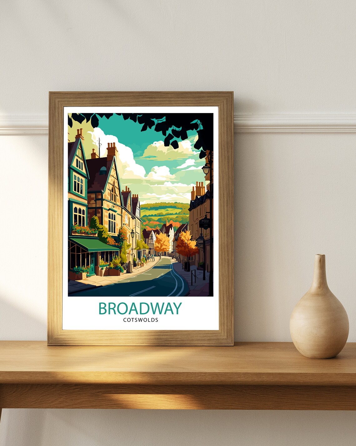 Broadway Cotswold Travel Poster, England Village Decor - Image 2