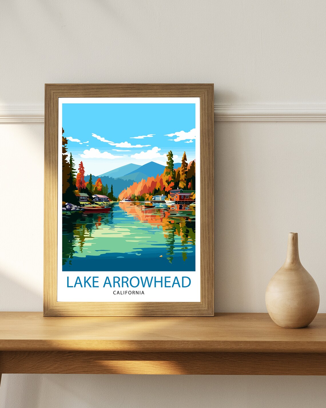 Lake Arrowhead California Travel Poster, Lake Arrowhead - Image 2