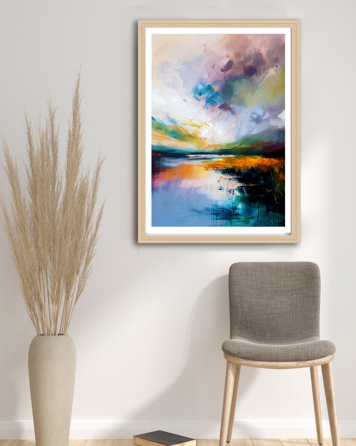 Lake District England Sunset Lake Abstract Calm Landscape Poster - Image 2