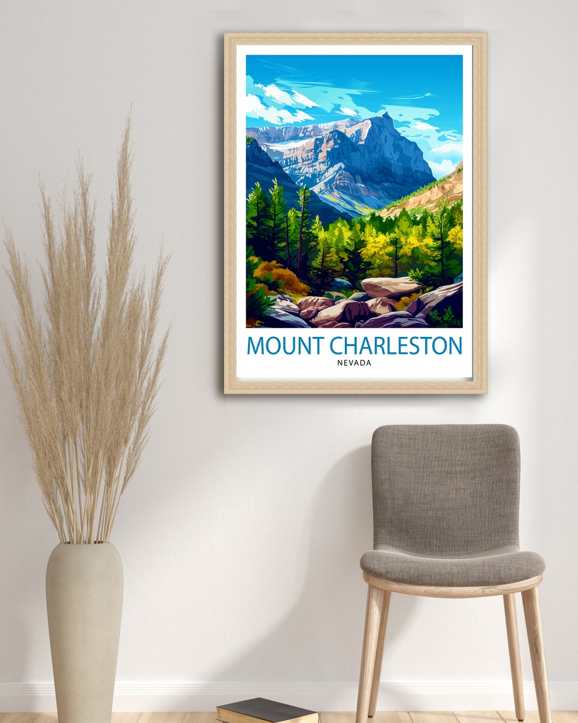 Mount Charleston Nevada Pine Forest Rocky Peak Travel Art Print - Image 2