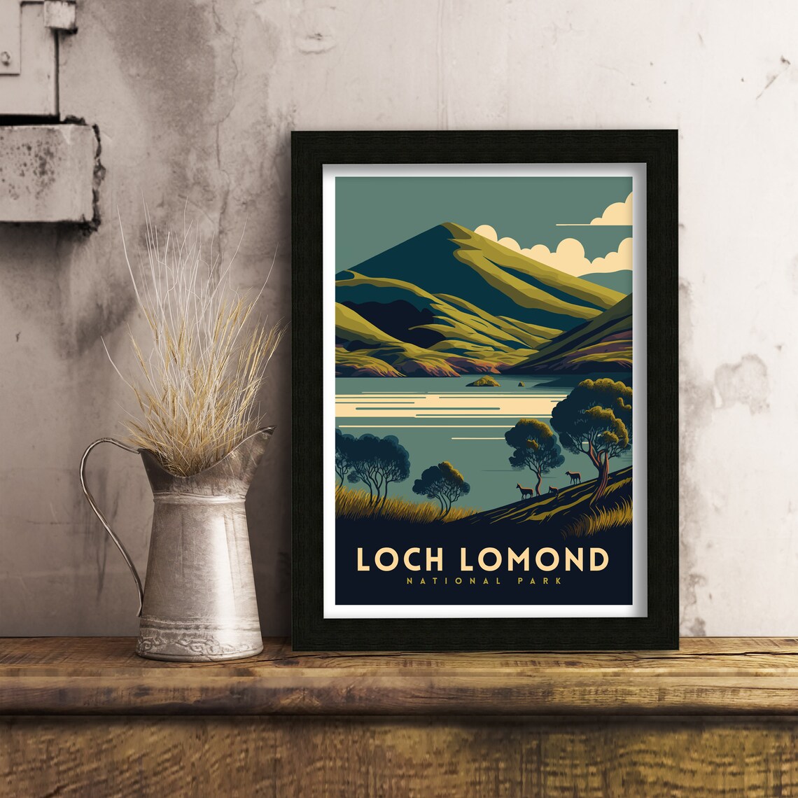 Loch Lomond Scotland Travel Poster, Place Print - Image 3
