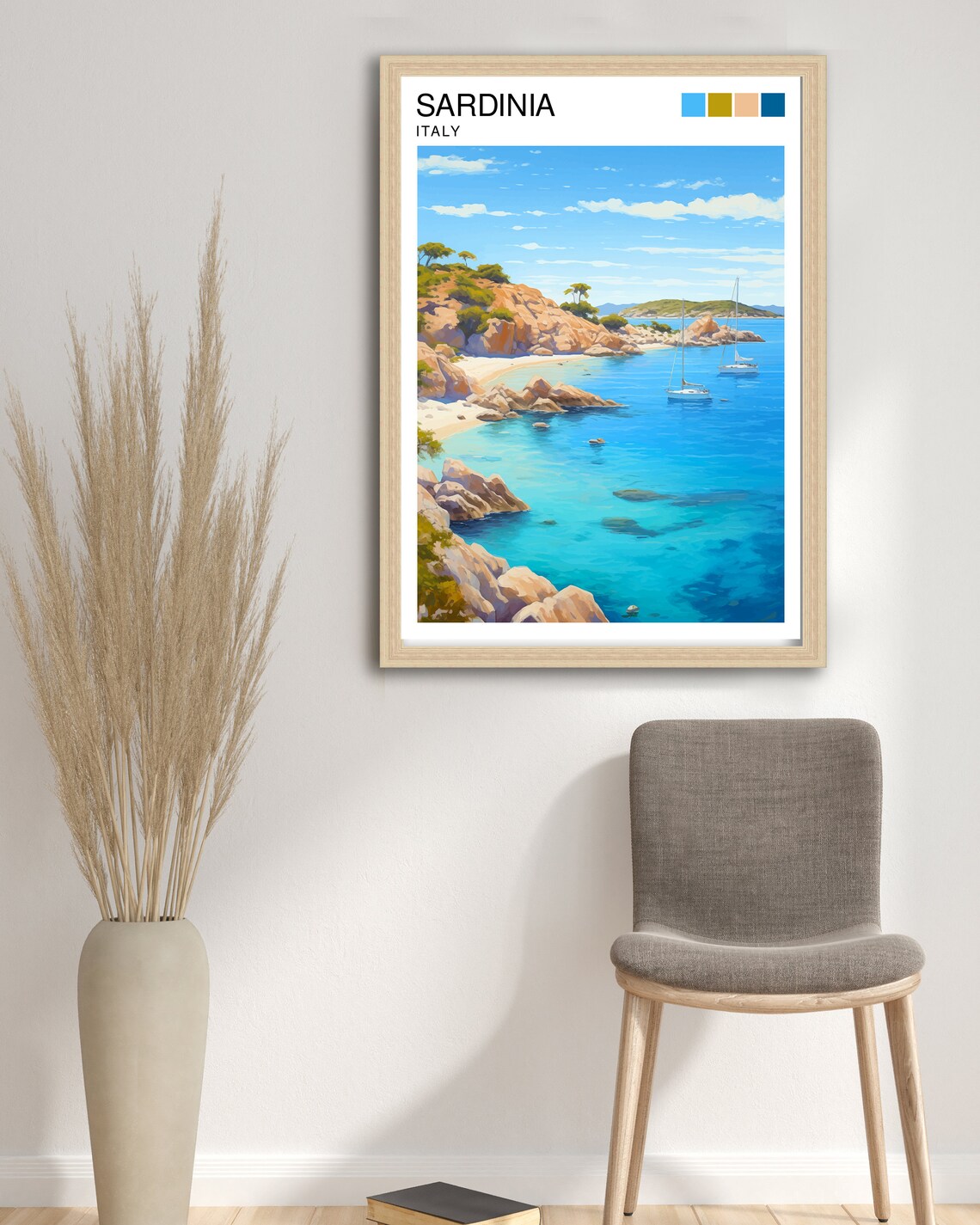 Sardinia Italy Travel Poster, Europe Wall Decor - Image 3
