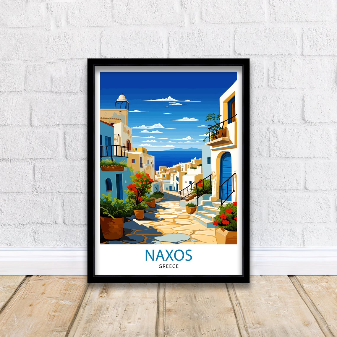 Rhodes Greece Travel Print Rhodes Wall Decor Greek Island Poster Rhodes Travel Prints Rhodes Island Art Print Rhodes Illustration Greece - Image 2
