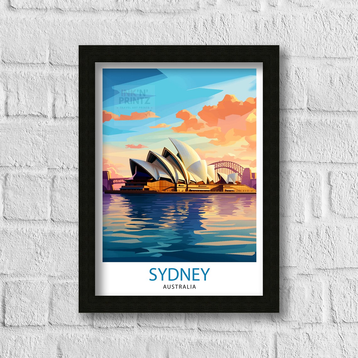 Sydney Australia Travel Poster, Home Living Decor - Image 3