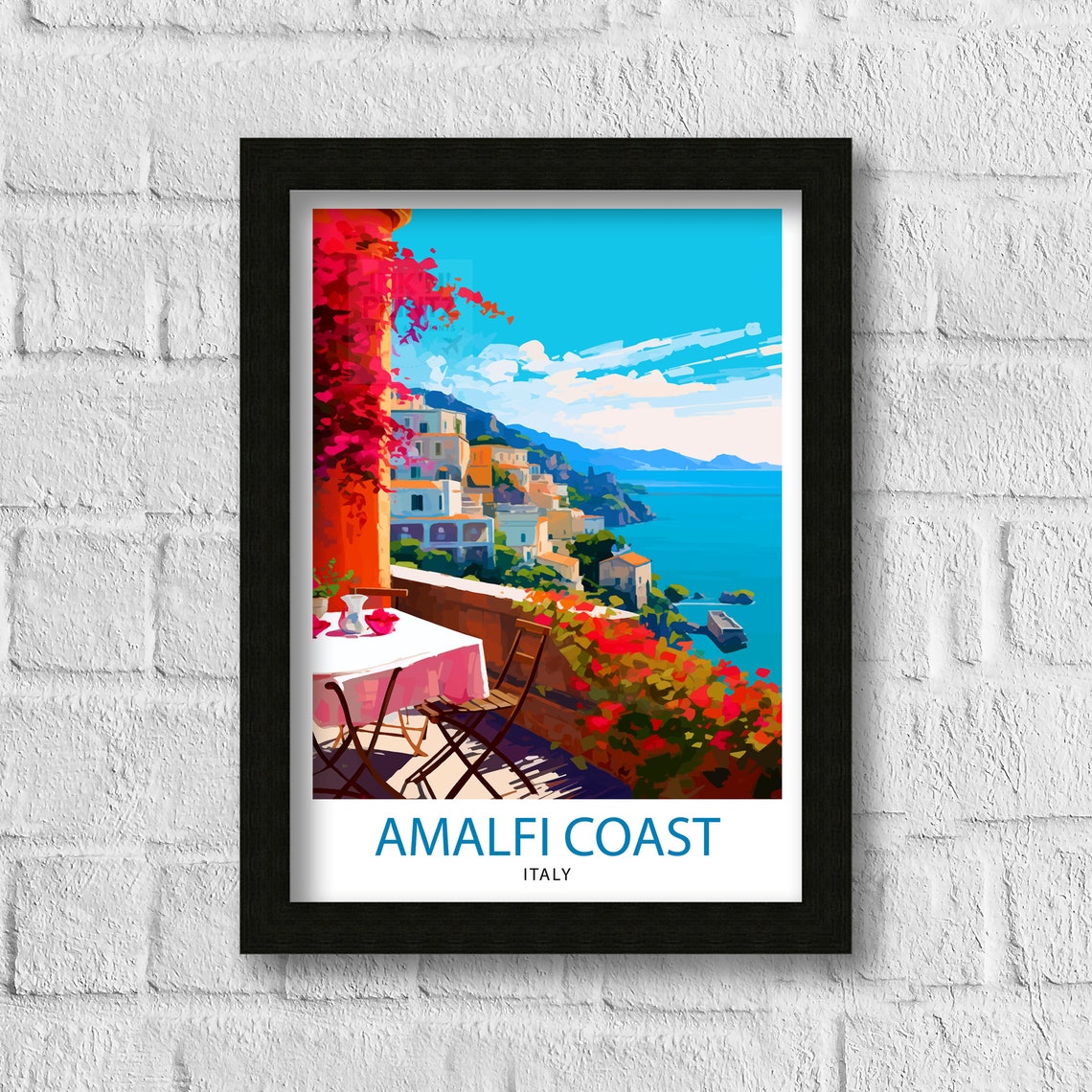 Amalfi Coast Italy Travel Print Amalfi Coast Wall Decor Amalfi Coast Poster Italy Travel Prints Amalfi Coast Art Print Amalfi Coast - Image 3