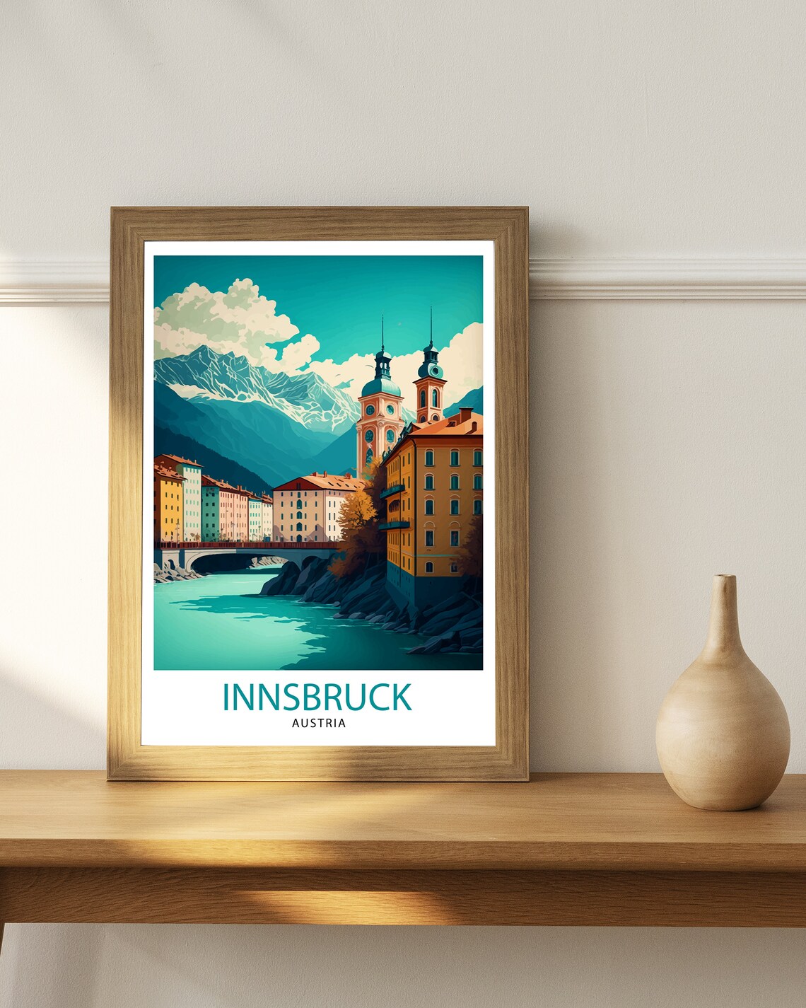 Innsbruck Austria Travel Poster, Europe Wall Decor - Image 2