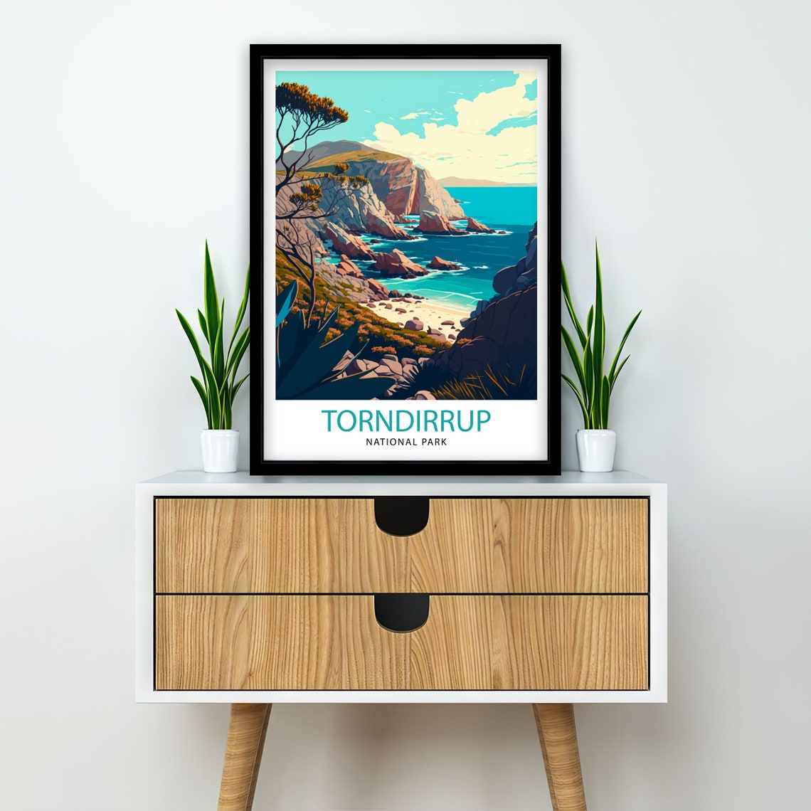 Torndirrup National Park Rugged Cliffs Hidden Beach Coastal Poster - Image 2