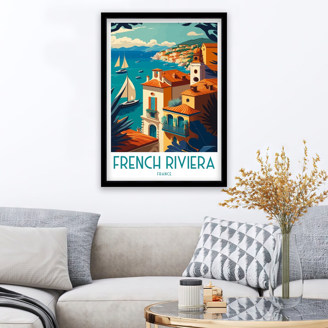 French Riviera Travel Print Travel Poster - Image 2