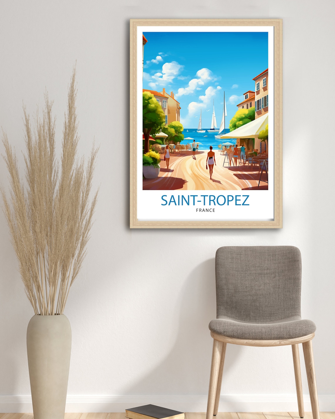 St Tropez France Travel Print St Tropez Wall Decor St Tropez Poster French Riviera Travel Prints St Tropez Art Print St Tropez - Image 3