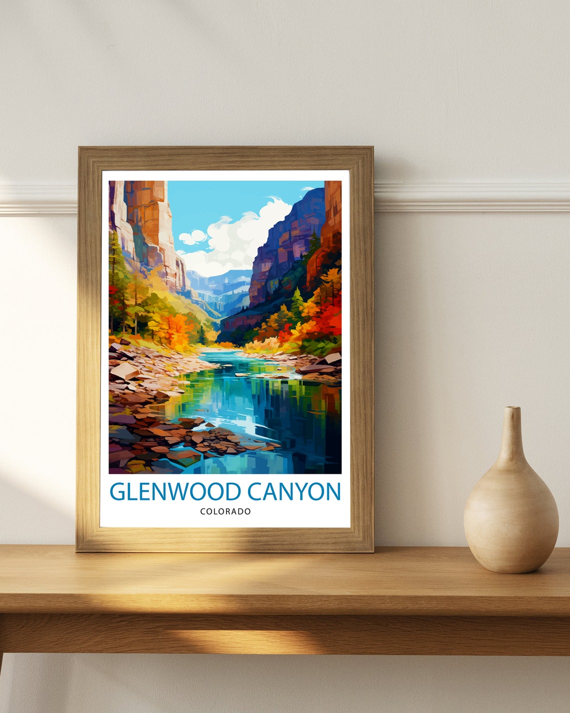 Glenwood Canyon Colorado Travel Print Colorado Wall Decor Glenwood Canyon Poster Rocky Mountain Travel Prints Colorado Art Print Glenwood - Image 2