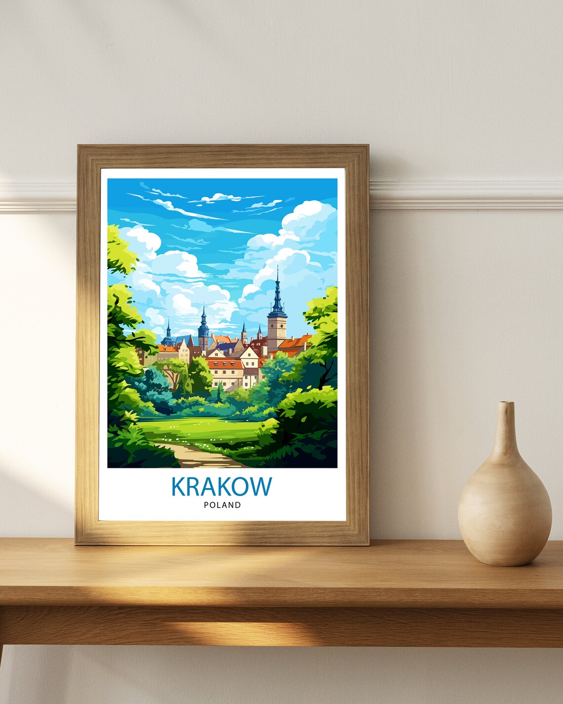 Krakow Poland Travel Poster, Europe Wall Decor - Image 2