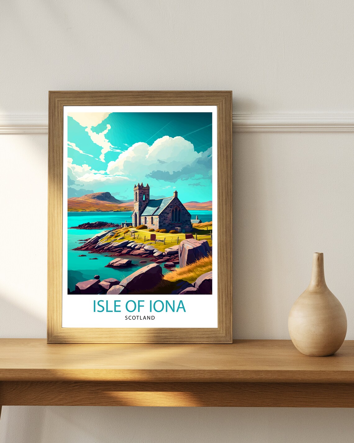 Isle Of Iona Scotland Travel Poster, Wall Decor - Image 2