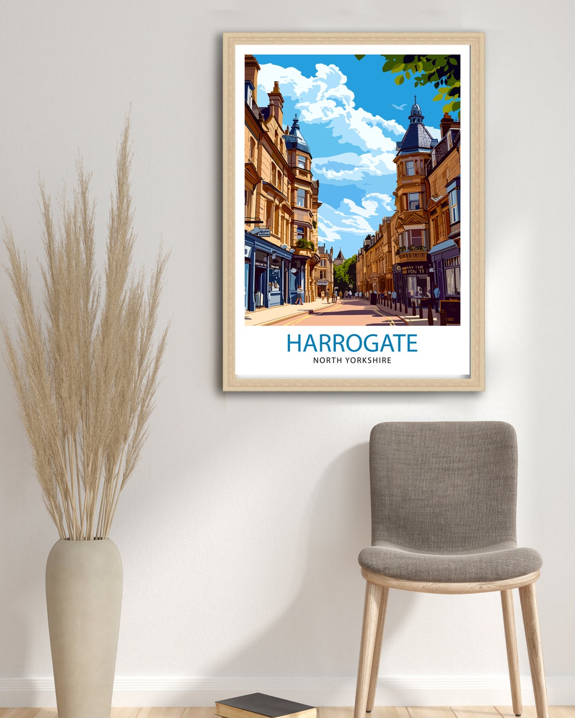 Harrogate North Yorkshire Victorian High Street Travel Poster - Image 2