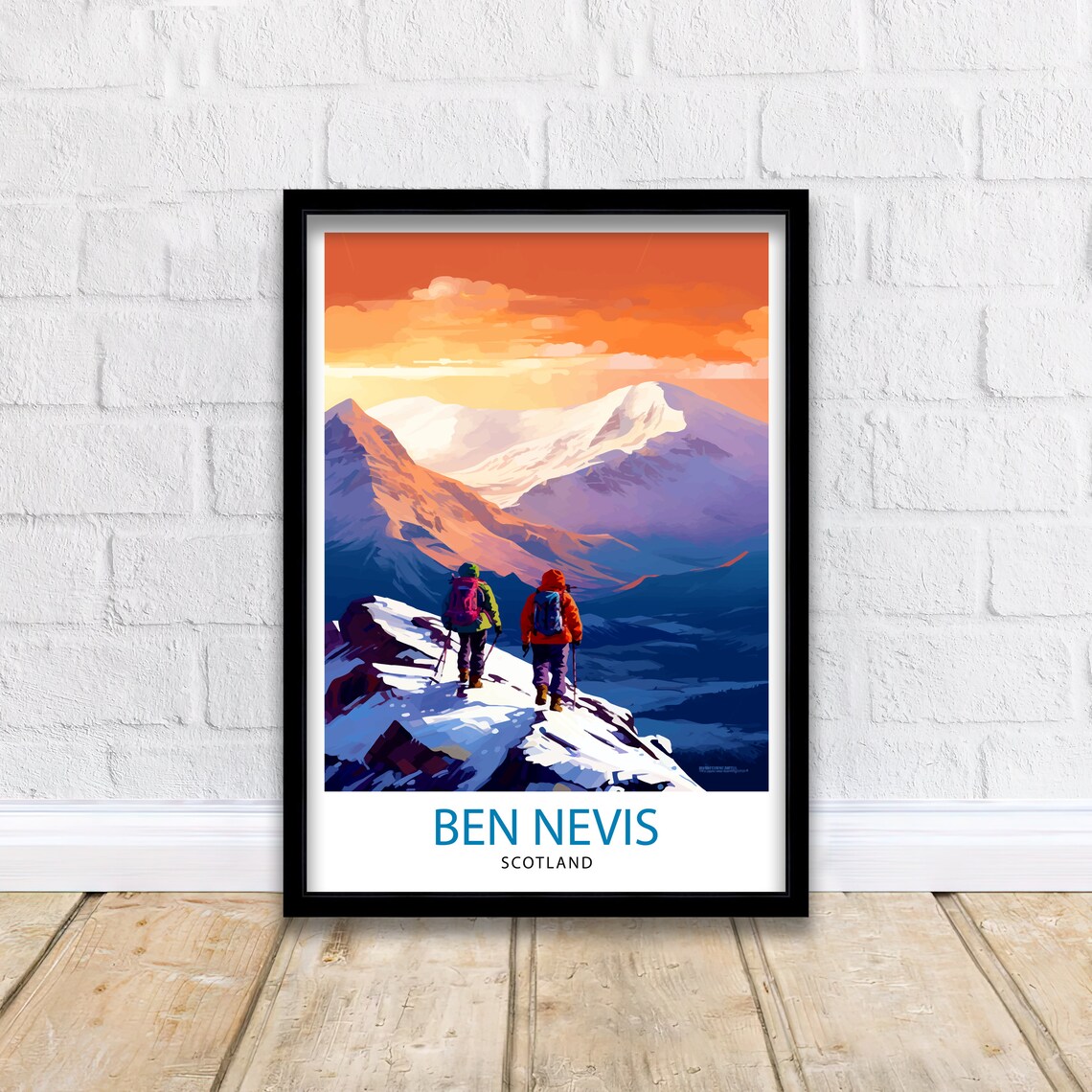 Ben Nevis Scottish Mountain Art Print, Fort William - Image 2