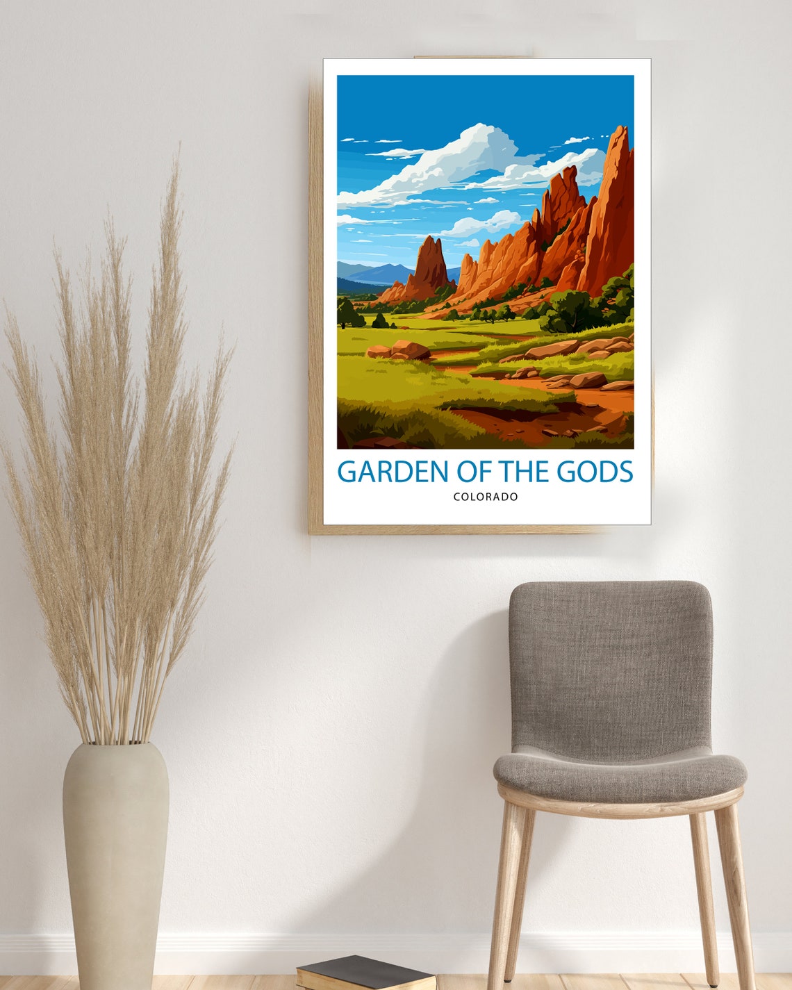 Garden Of The Gods Colorado Travel Print Colorado Wall Decor Garden Of The Gods Poster Rocky Mountain Travel Prints Colorado Art Print - Image 3