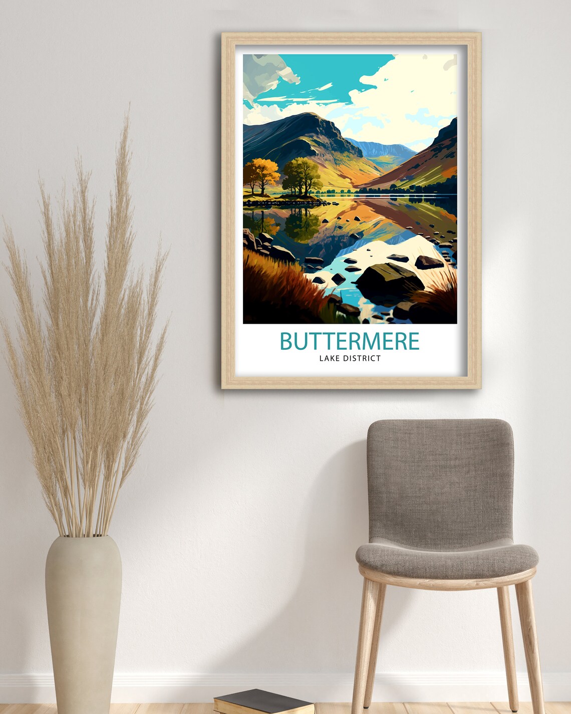 Buttermere Lake District Travel Poster, Home Decor - Image 3